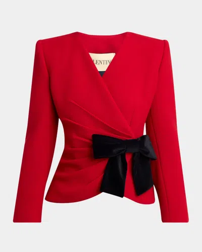 VALENTINO BOW WRAP BLAZER JACKET