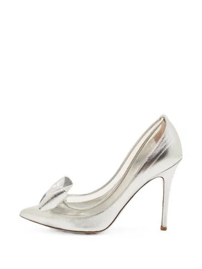 Pre-owned Valentino Garavani Bow-detail Pumps In White