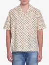 Valentino Cotton Poplin Bowling Shirt With Cherryfic Print In Neutral