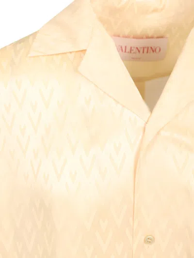 Valentino Bowling Shirt In Toute La V Betulla