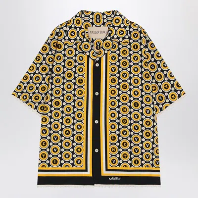 VALENTINO BOWLING SHIRT WITH BULLES ROYALES PRINT