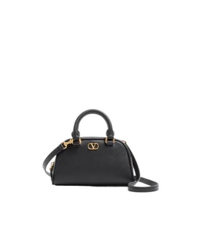 Valentino Garavani Valentino Bowling Vlogo Signature Zip-up Tote Bag In Black