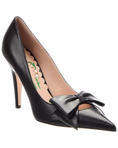 Valentino Garavani Bowow 100 Bow-detail Leather Pumps In Animal Print