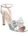 Valentino Garavani Valentino Bowow 100 Leather Sandal In Silver