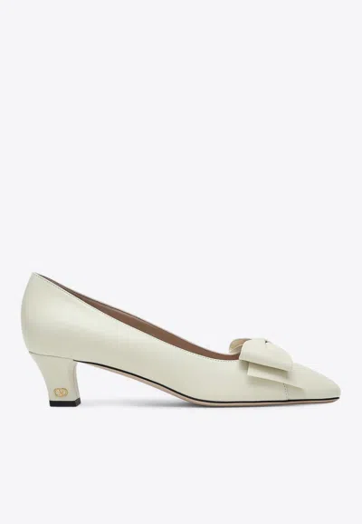 VALENTINO GARAVANI BOWOW 45 LEATHER PUMPS