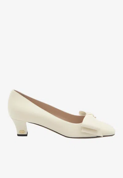 VALENTINO GARAVANI BOWOW 45 LEATHER PUMPS