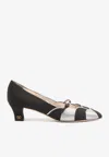Valentino Garavani Women Black Fabric Bowow Pumps In Black