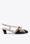 Valentino Bowow T. 45 Mid Heel Pumps In Multicolor