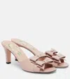 Valentino Leather Vlogo Signature Mules With Bow Detail