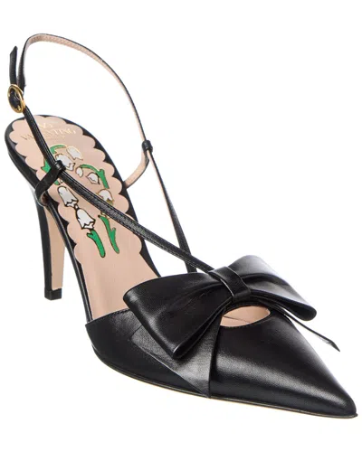 Valentino Garavani Valentino Bowow 85 Leather Slingback Pump