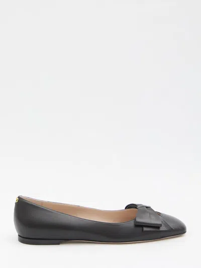 Valentino Garavani Bowow Ballerina Flats In Black