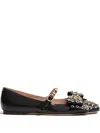 Valentino Kid Leather Bowow Ballerina Shoes