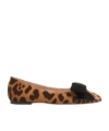 Valentino Garavani Bowow Ballerina In Pony-effect Calfskin Woman Animal Print 41 In Multi