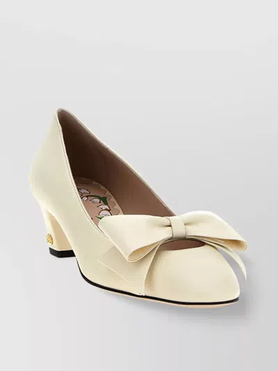 VALENTINO GARAVANI 'BOWOW' BLOCK HEEL PUMPS WITH BOW DETAIL
