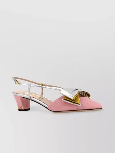 Valentino Garavani Bowow Fabric Pumps With Bow Detail In Pink