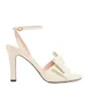Valentino Bowow Leather Bow Ankle-strap Sandals In Multi