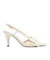 Valentino Slingback Pumps In Ivory White