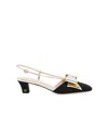 Valentino Bowow T. 45 Mid Heel Pumps In Black