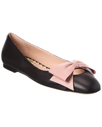 Valentino Garavani Valentino Bowow Leather Ballet Flat In Black
