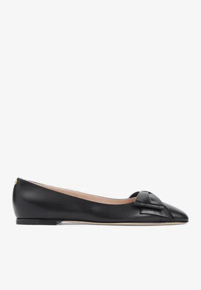 VALENTINO GARAVANI BOWOW LEATHER BALLET FLATS