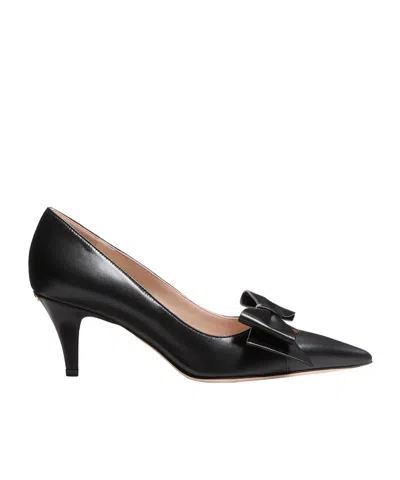 Valentino Garavani Bowow Leather High Heels In Black