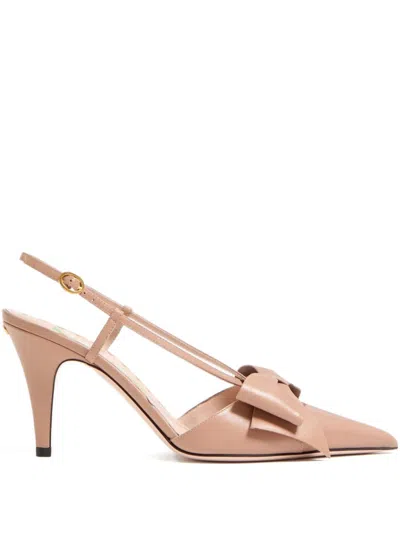 VALENTINO GARAVANI BOWOW LEATHER PUMPS