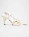 Valentino Slingback Pumps In Neutral