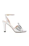 Valentino Bowow Metallic Leather Sandals