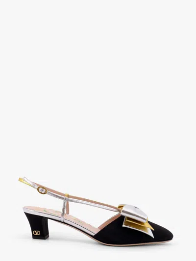 VALENTINO GARAVANI BOWOW MOIRÉ FABRIC SLINGBACK