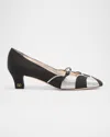 Valentino Garavani Women Black Fabric Bowow Pumps In Nero/silver Shade
