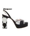 Valentino Women's Platform Sandals In Black/silver
