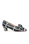Valentino Bowow 45 Bow-detail Tweed Pumps In Multi