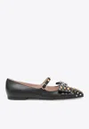 Valentino Kid Leather Bowow Ballerina Shoes