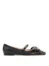 Valentino Ballerina Mary-jane Bowow With Studs In Black