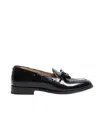 Valentino Bowshire Loafers In Black Glossy Calfskin In Black