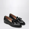 Valentino Garavani Bowshire Loafers In Black Glossy Calfskin Men In Black