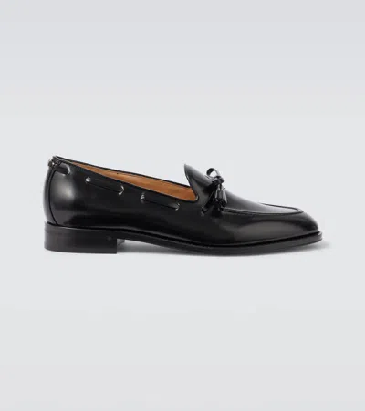Valentino Garavani Bowshire Polished Leather Loafers