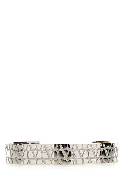 VALENTINO GARAVANI VALENTINO GARAVANI SILVER METAL VLOGO BRACELET