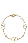 Valentino Garavani Mini Gold-tone Chain With Knurled Sphere And Signature Detail In Gold