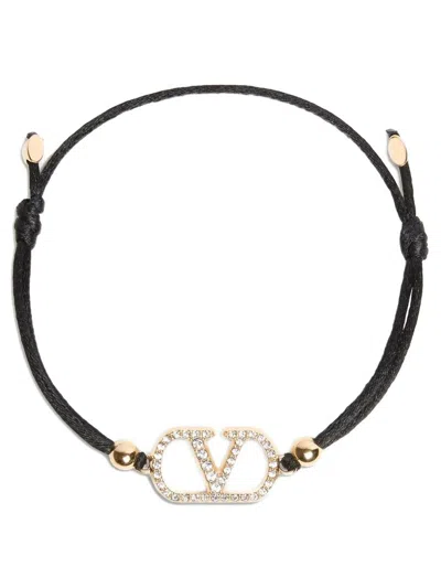 Valentino Garavani Vlogo Signature Bracelet In Black