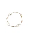 Valentino Garavani Mini Gold-tone Chain With Knurled Sphere And Signature Detail In Gold