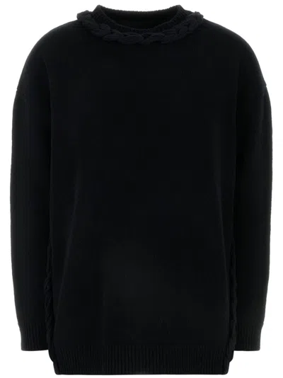 VALENTINO BRAID-DETAIL WOOL JUMPER