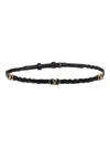 Valentino Vlogo Leather Braided Choker In Black