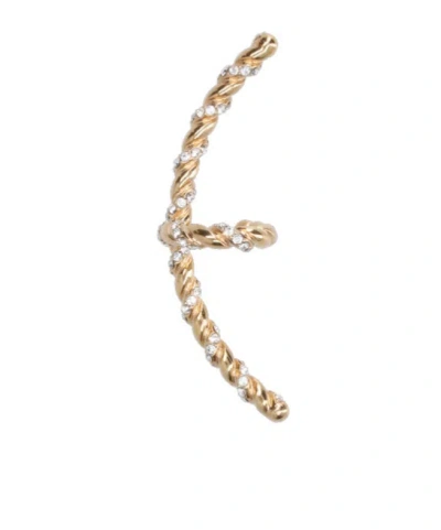 Valentino Garavani Braided Single Earring In Yellow