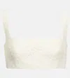 Valentino Bralette Aus Einem Baumwollgemisch In Weiss