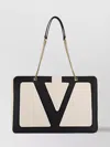 Valentino Branded Leather Chain Strap Shoulder Bag