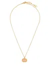 Valentino Brass And Enamel Ovalette Necklace In Gold