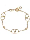 Valentino Garavani Mini Gold-tone Chain With Knurled Sphere And Signature Detail In Gold