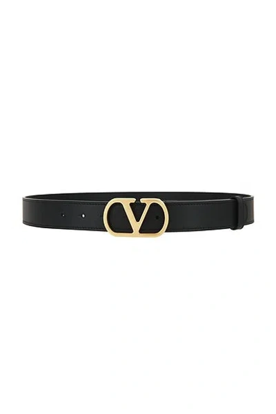 Valentino Garavani Brass Logo Belt In Orange