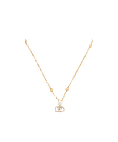 Valentino Garavani Brass Necklace In Yellow